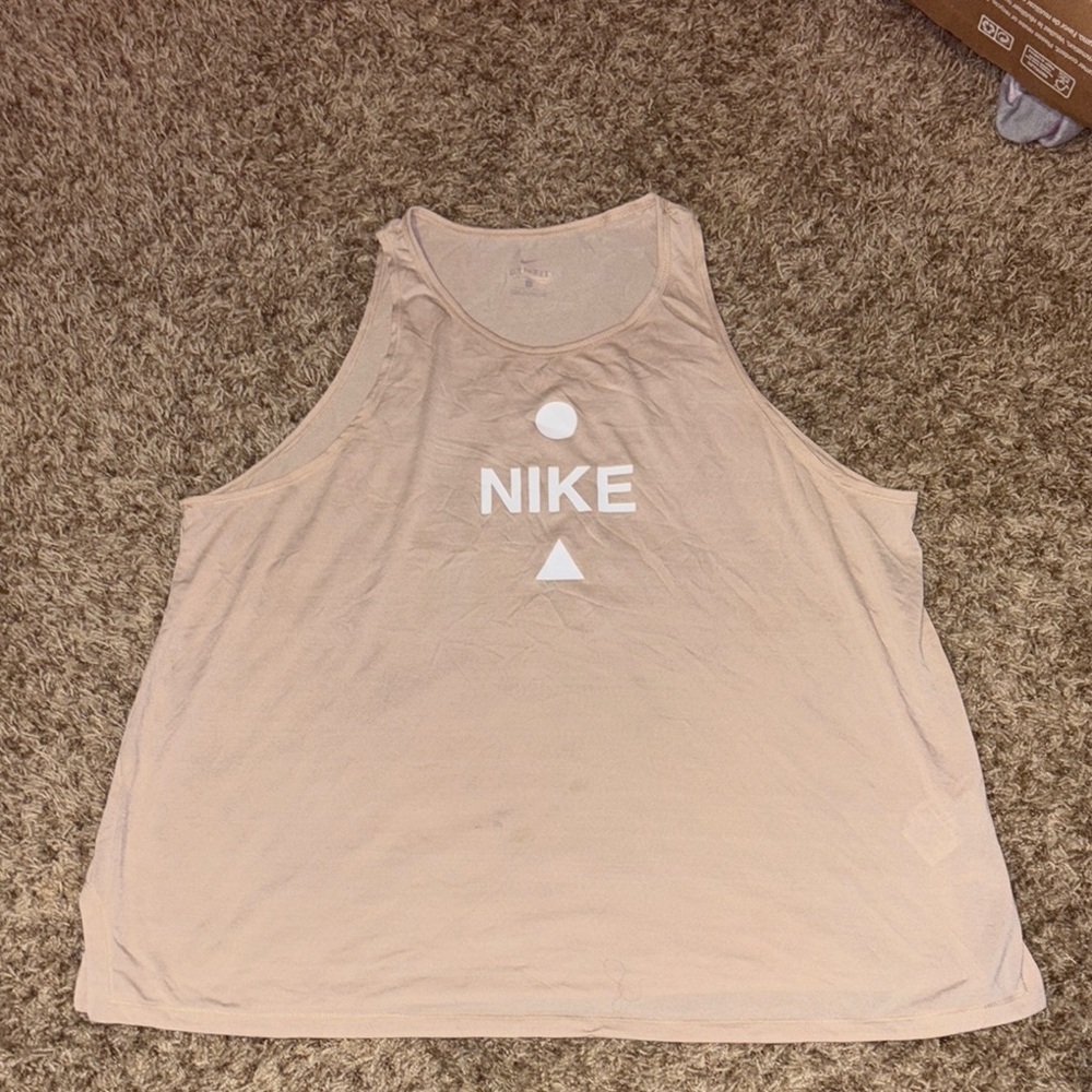 Nike Cream Sleeveless Tank Top Relaxed Fit
